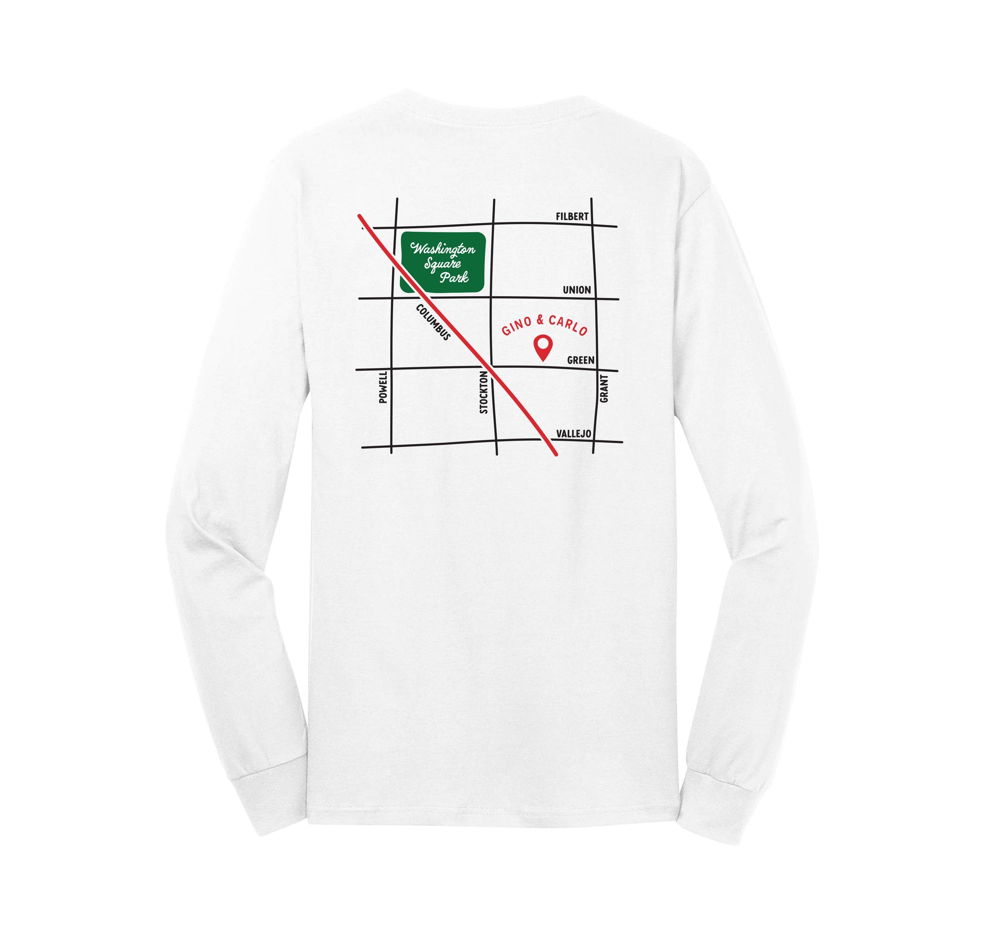 Gino & Carlo Cent 'Anni long sleeve shirt in white back