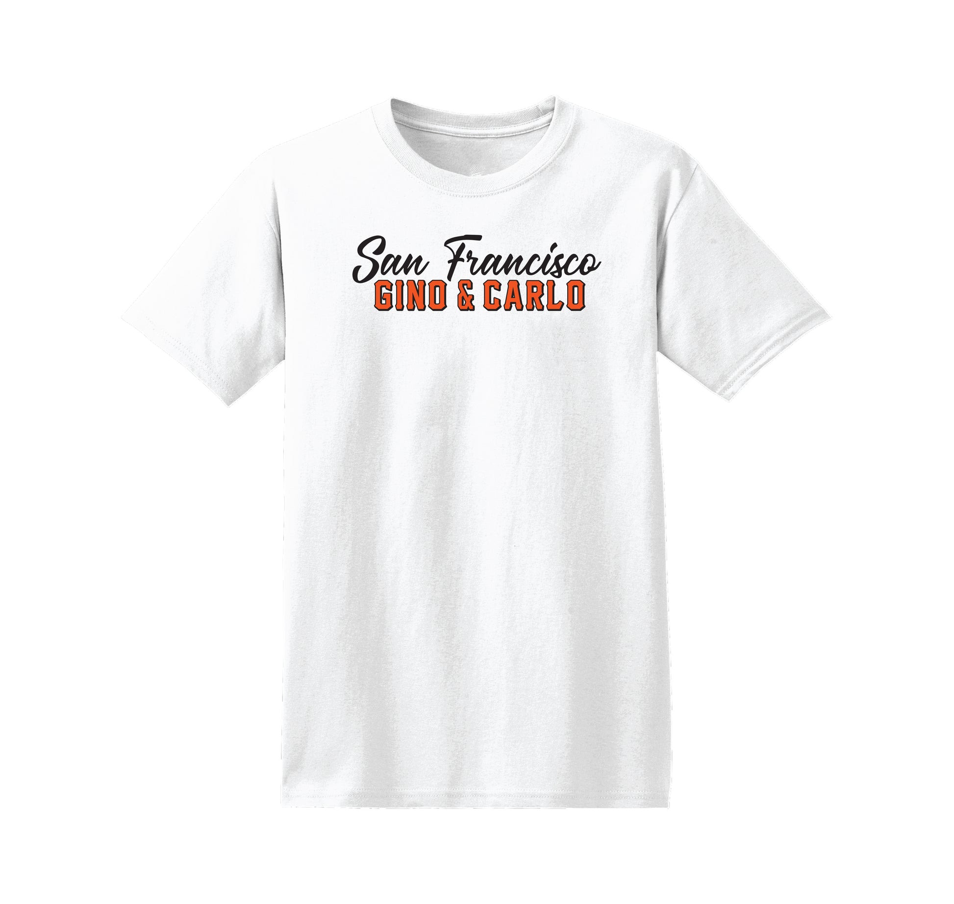 Gino & Carlo San Francisco Baseball short sleeve shirt in white, view from front